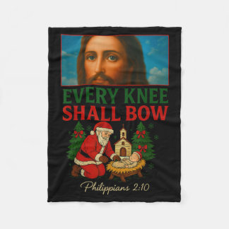 Couverture Polaire Hugvyn Chaque Genou Se Courbera Santa Jésus Nativi