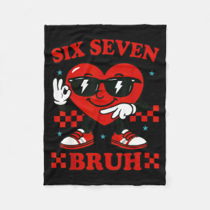 Couverture Polaire Hugvyn Six Seven Bruh Cœur 6 7 Mème Saint Valentin