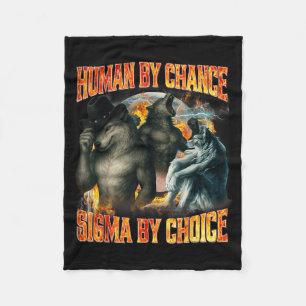 Couverture Polaire Humain par hasard Sigma par choix Drôle Alpha Loup