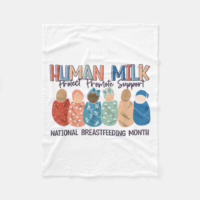 Couverture Polaire Human Milk Moms Milk S National Breastfeeding Mont (Devant)
