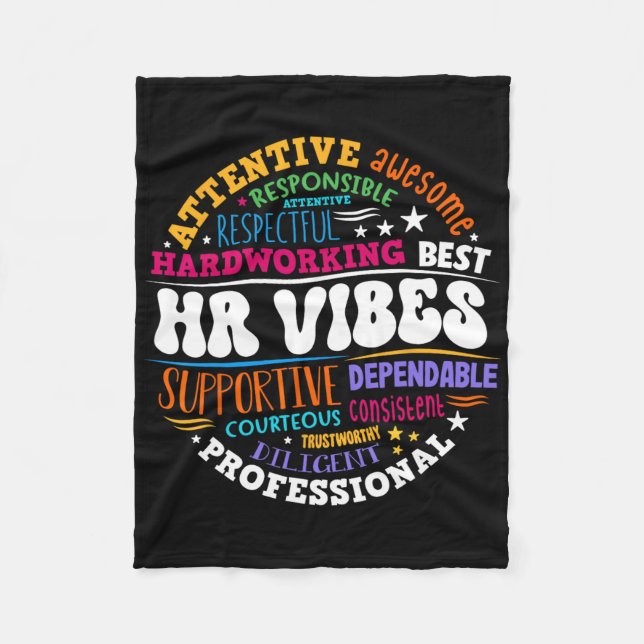 Couverture Polaire Human Resources Hr Vibes Analyst Employee Apprecia (Devant)