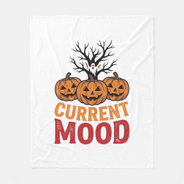 Couverture Polaire Humeur actuelle Halloween Citrouille Conception de (Devant)
