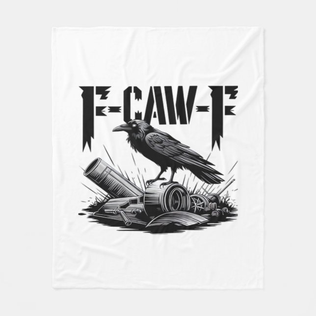 Couverture Polaire Humor Funny F-Caw-F Gothic Crow Essential Aestheti (Devant)