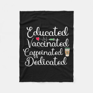 Couverture Polaire Humour amusant vacciné Graphic Joke Citation Nurse