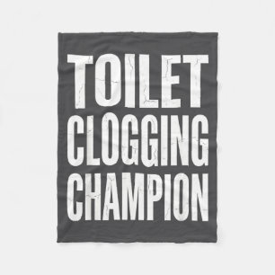 Couverture Polaire Humour Bouchage Toilettes de salle de bain Blague