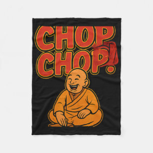 Couverture Polaire Humour de boxe Arts martiaux Chop Chop Cartoon Prê