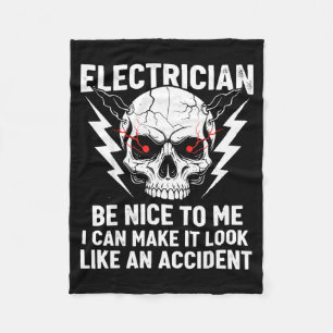 Couverture Polaire Humour d'électricien Soyez gentil avec moi Drôle d