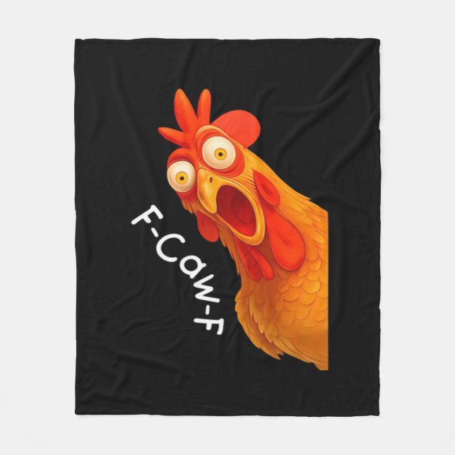 Couverture Polaire Humour gothique drôle F-Caw-F corbeau (Devant)