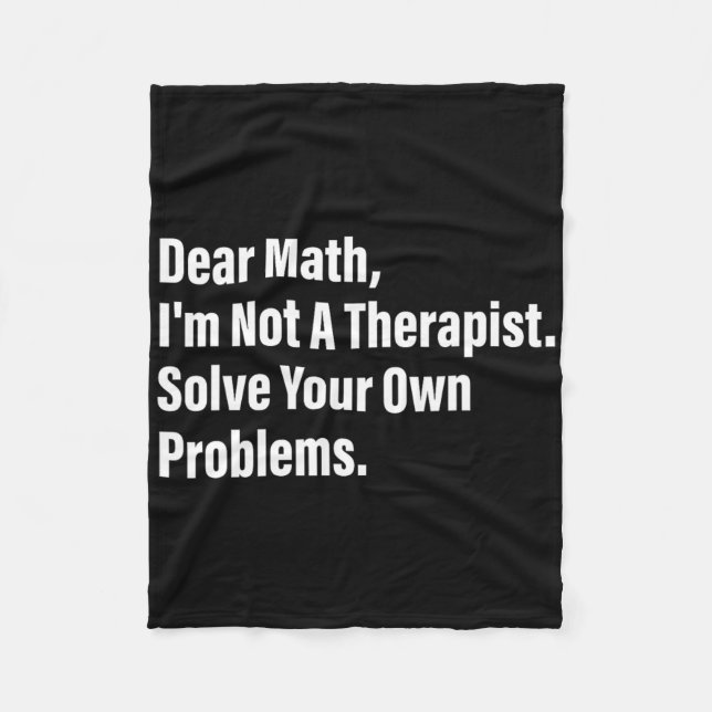 Couverture Polaire Humour Mathématique Cher Math Je ne suis pas un Th (Devant)