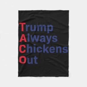 Couverture Polaire Humour Taco Trump toujours poules dehors drôle