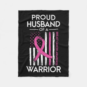 Couverture Polaire Husband Of A Warrior Breast Cancer Awareness Suppo