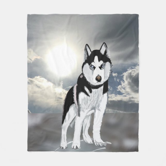 Couverture Polaire Husky de Sibérie (Devant)