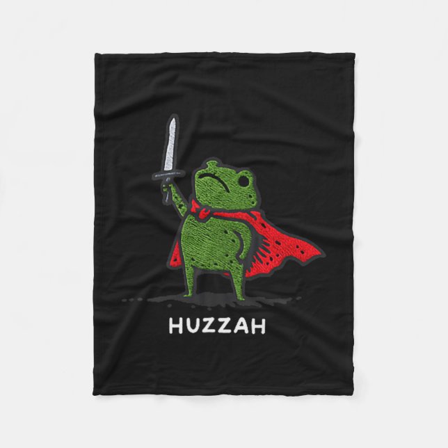 Couverture Polaire Huzzah Frog Knight Funny Sword Meme Quote  (Devant)