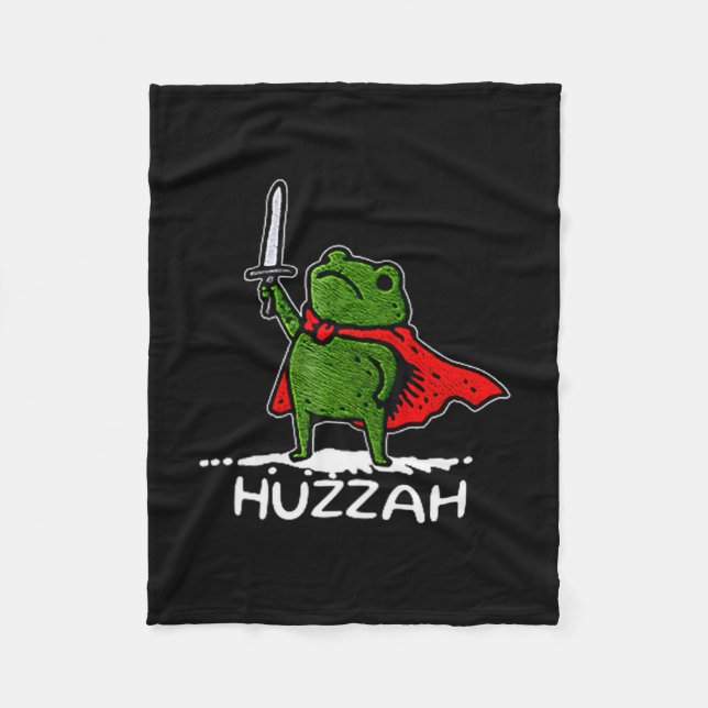 Couverture Polaire Huzzah Frog Knight Funny Sword Meme Quote  (Devant)