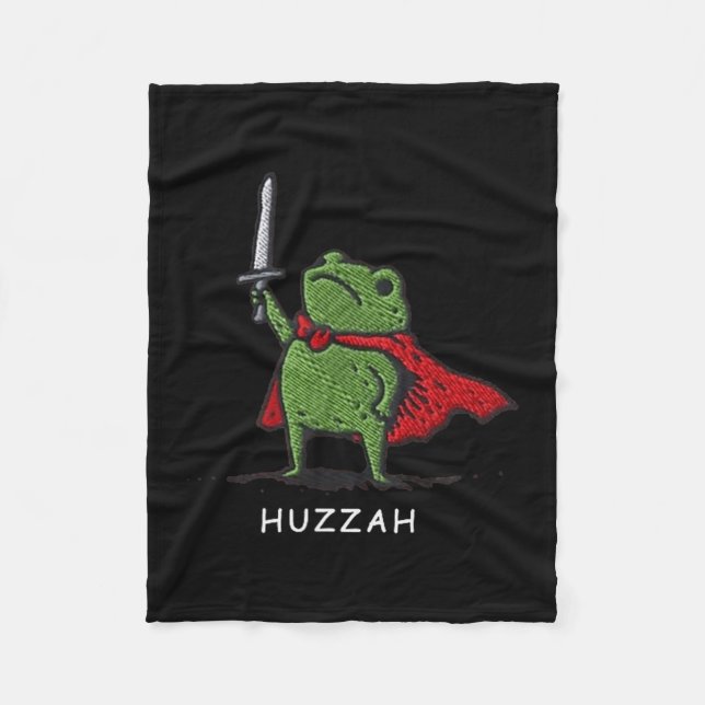 Couverture Polaire Huzzah Frog Knight Funny Sword Meme Quote  (Devant)