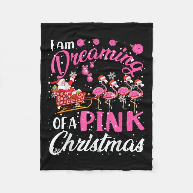 Couverture Polaire I Am Dreaming Of A Xmas With Nk Santa Flamingos Sl (Devant)