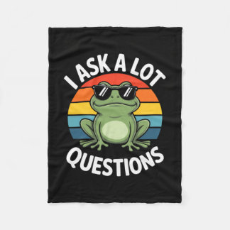 Couverture Polaire I Ask A Lot Questions Funny Cool Frog Humor