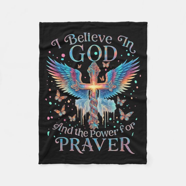 Couverture Polaire I Believe In God And The Wer Of Prayer Butterfly C (Devant)