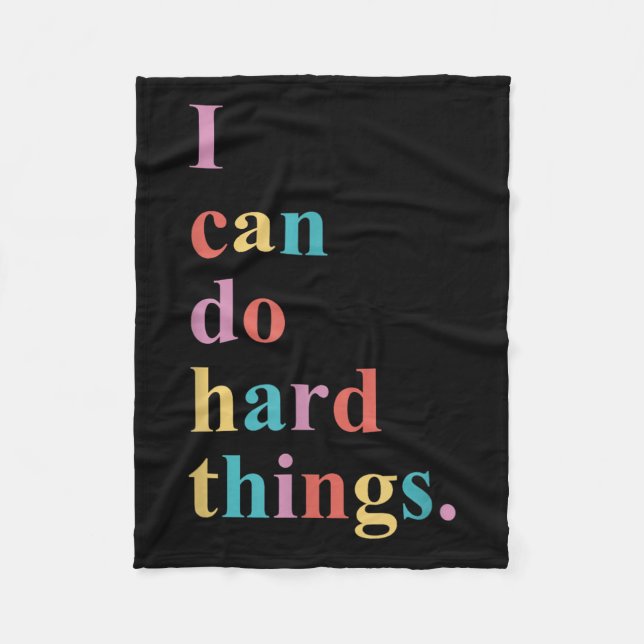 Couverture Polaire I Can Do Hard Things Apparel Uni-adults Humorous B (Devant)