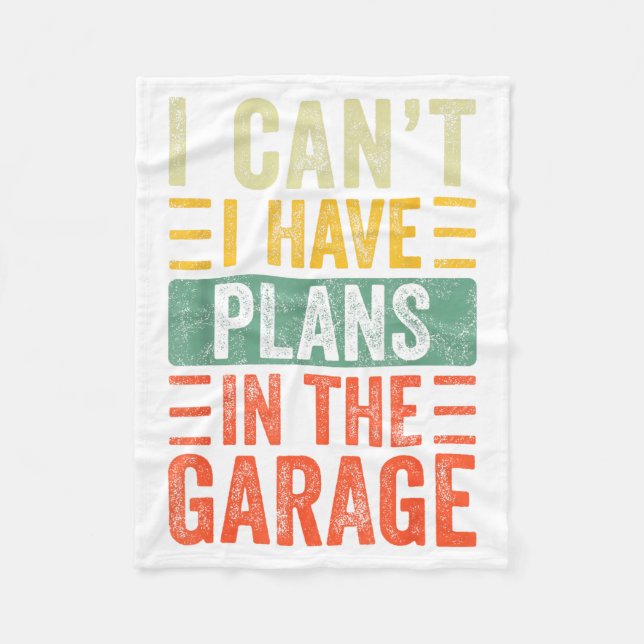 Couverture Polaire I Can't I Have Plans In The Garage, Funny Car Mech (Devant)