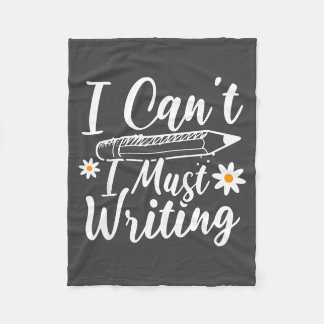 Couverture Polaire I Can't I Must Writing Funny Saying Quote Men's Wo (Devant)