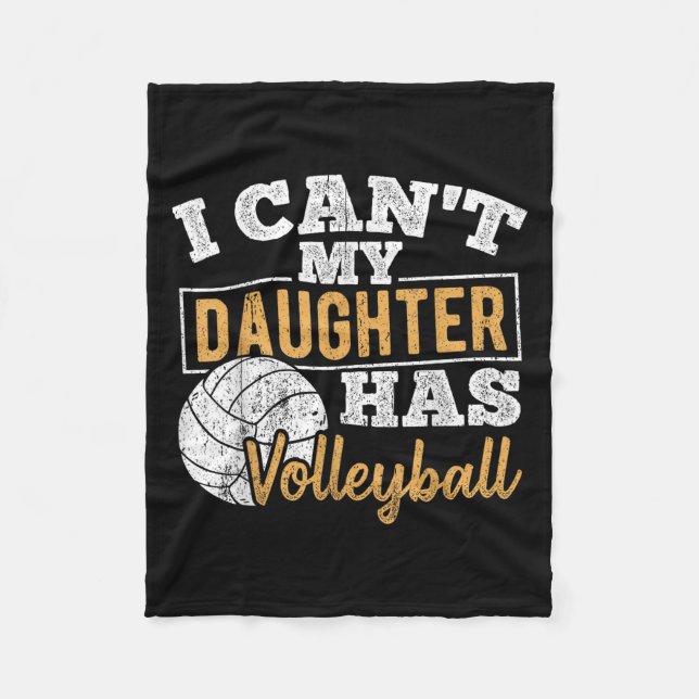 Couverture Polaire I Cant My Daughter Has Volleyball - Netball Traini (Devant)