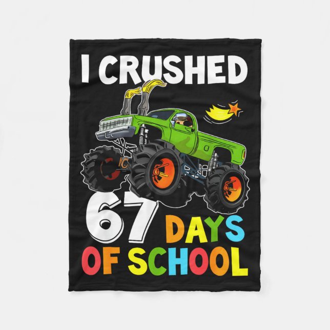 Couverture Polaire I Crushed 67 Days Of School Funny Six Seven Meme B (Devant)