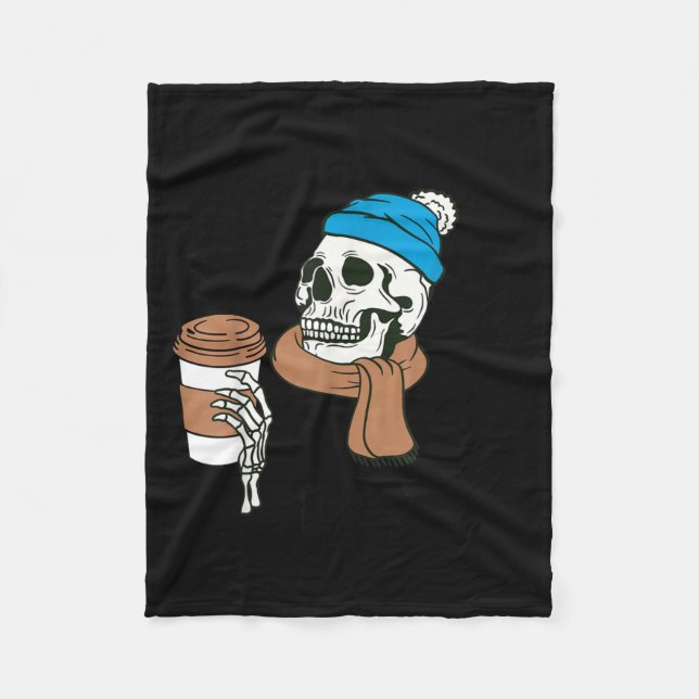 Couverture Polaire I Dont Do Winter Well Funny Coffee Skull  (Devant)