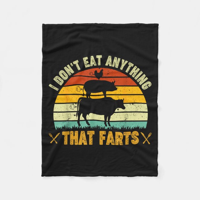 Couverture Polaire I Don't Eat Anything That Farts World Vegetarian D (Devant)