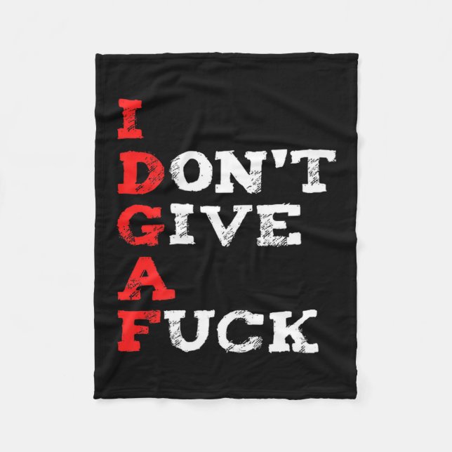 Couverture Polaire I Don't Give A For  (Devant)