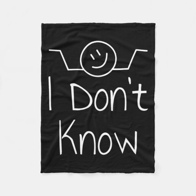 Couverture Polaire I Dont Know Hand Drawn Shrug Funny  (Devant)