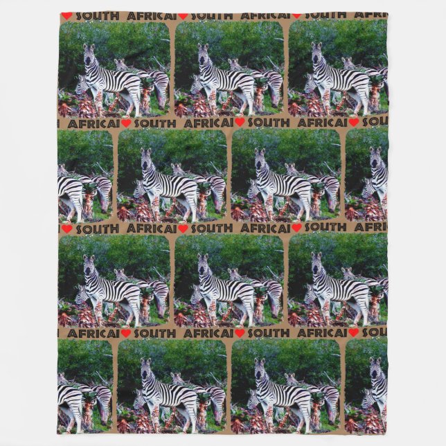 Couverture Polaire I Heart Afrique du Sud Zebra Aloe (Devant)