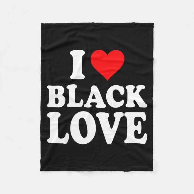 Couverture Polaire I Heart Black Love Cute Matching Couples African A (Devant)