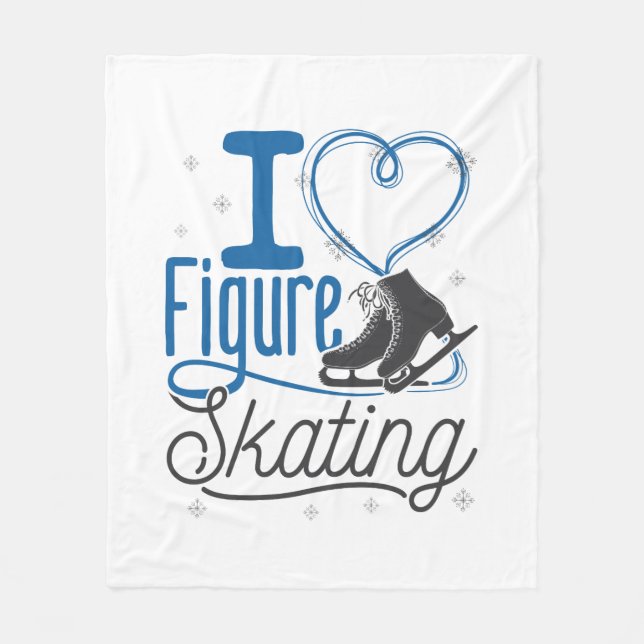 Couverture Polaire I Heart Figure Patinage (Devant)