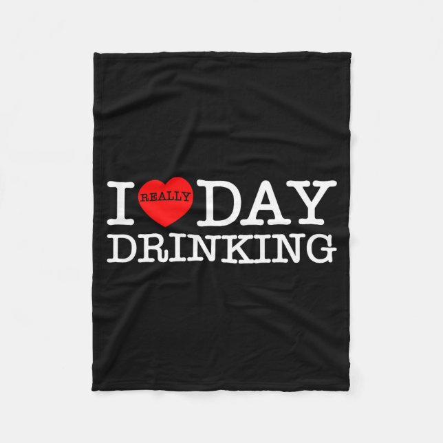 Couverture Polaire I Heart Love Day Drinking Party Funny Barbecue Fam (Devant)