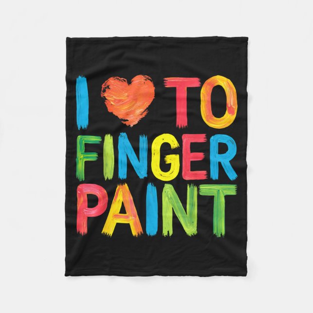 Couverture Polaire I Heart Love To Finger Paint Cute Couple Valentine (Devant)