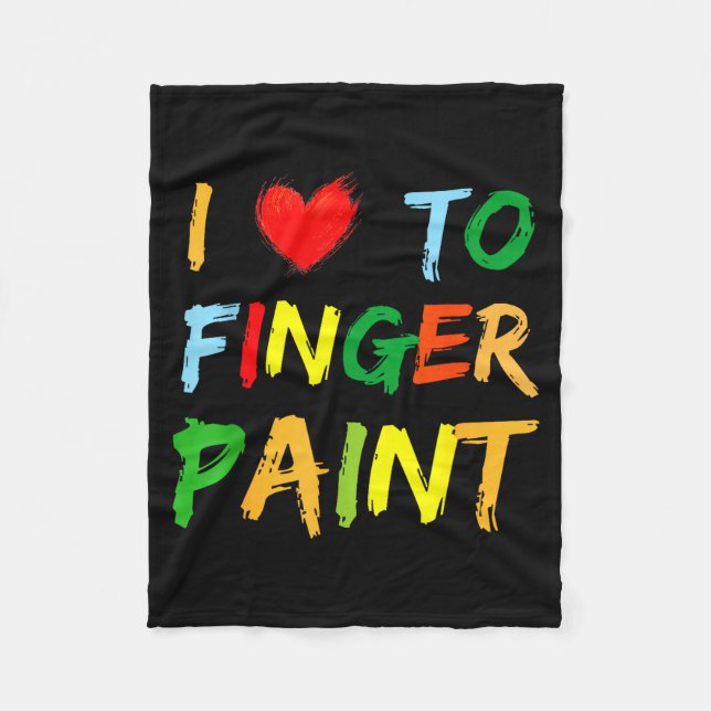 Couverture Polaire I Heart Love To Finger Paint I'm Paint Cute Couple (Devant)