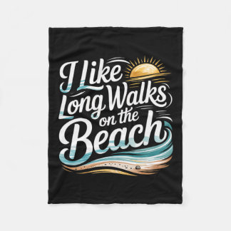 Couverture Polaire I Like Long Walks On The Beach Summer Tourist - 4 