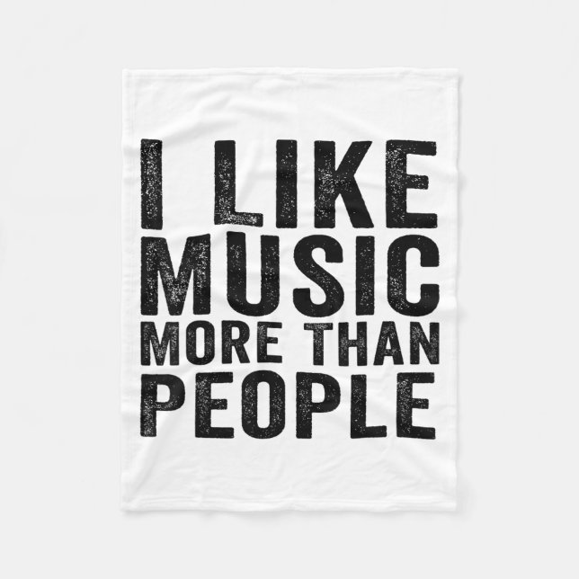 Couverture Polaire I Like Music More Than People Funny Musicians Sayi (Devant)