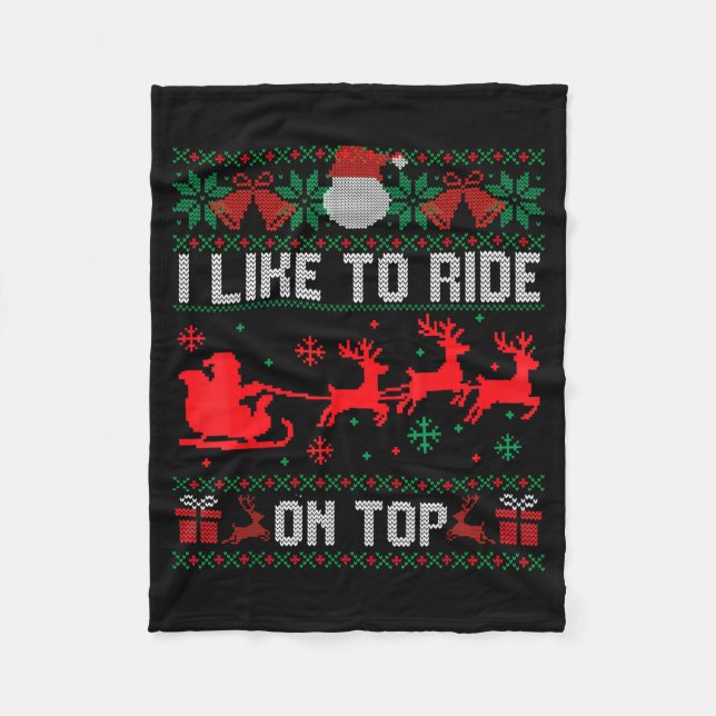 Couverture Polaire I Like To Ride On Top Christmas Couple Unhinge Paj (Devant)