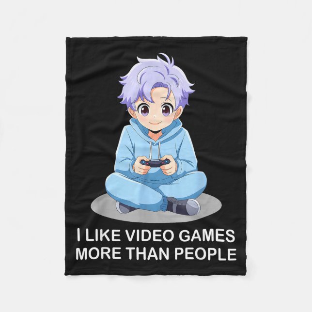 Couverture Polaire I Like Video Games More Than People Funny Gamer An (Devant)