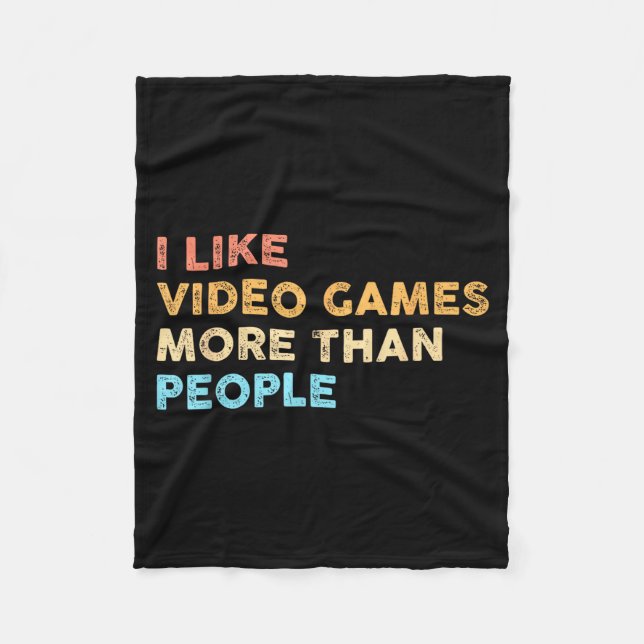 Couverture Polaire I Like Video Games More Than People Funny Gamer Ga (Devant)
