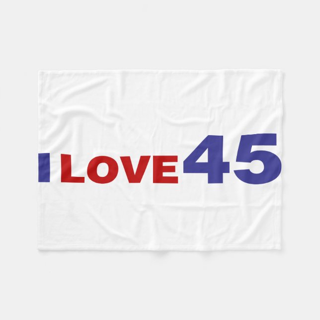 Couverture Polaire I Love 45 (Devant (Horizontal))