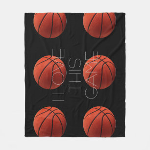 Couverture Polaire I Love Basketball Close Up