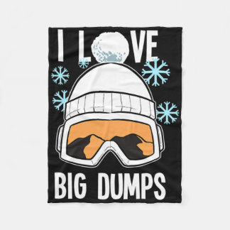 Couverture Polaire I Love Big Dumps Snowboarder Snowboard Freestyle