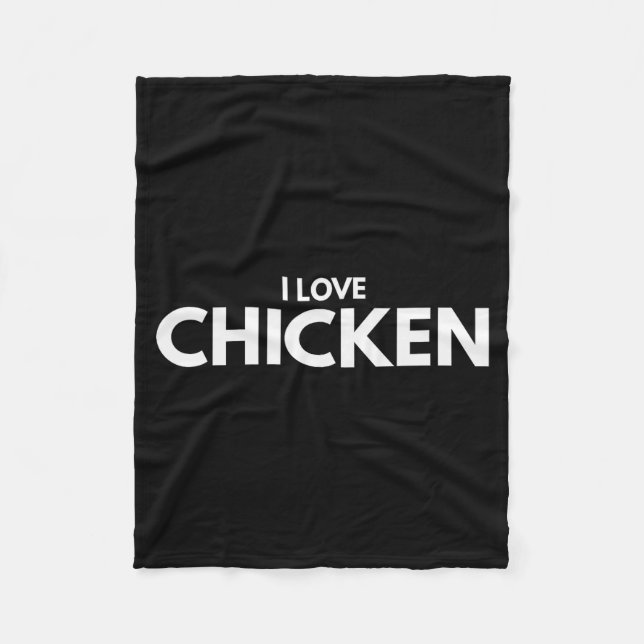 Couverture Polaire I Love Chicken Tee Shirt  (Devant)