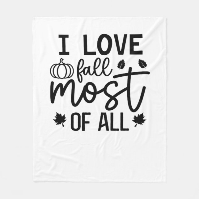 Couverture Polaire I Love Fall Most All Classic T-Shirt (Devant)