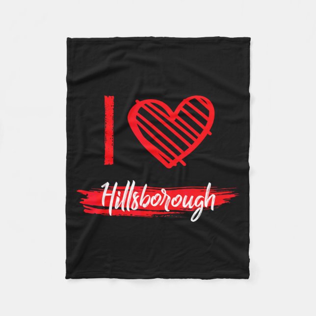 Couverture Polaire I Love Hillsborough I Heart Hillsborough  (Devant)