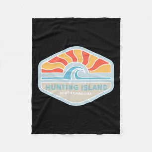 Couverture Polaire I Love Hunting Island Beach South Carolina Ocean W