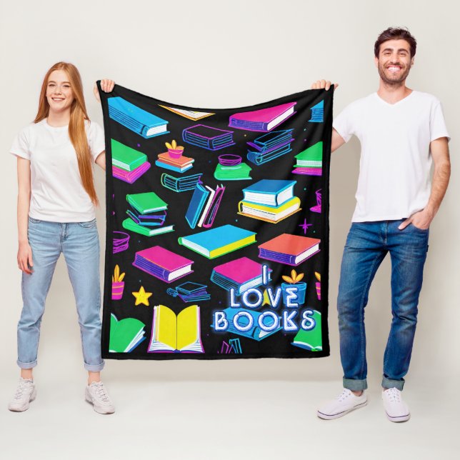 Couverture Polaire I Love Livres Colorful (En situation)
